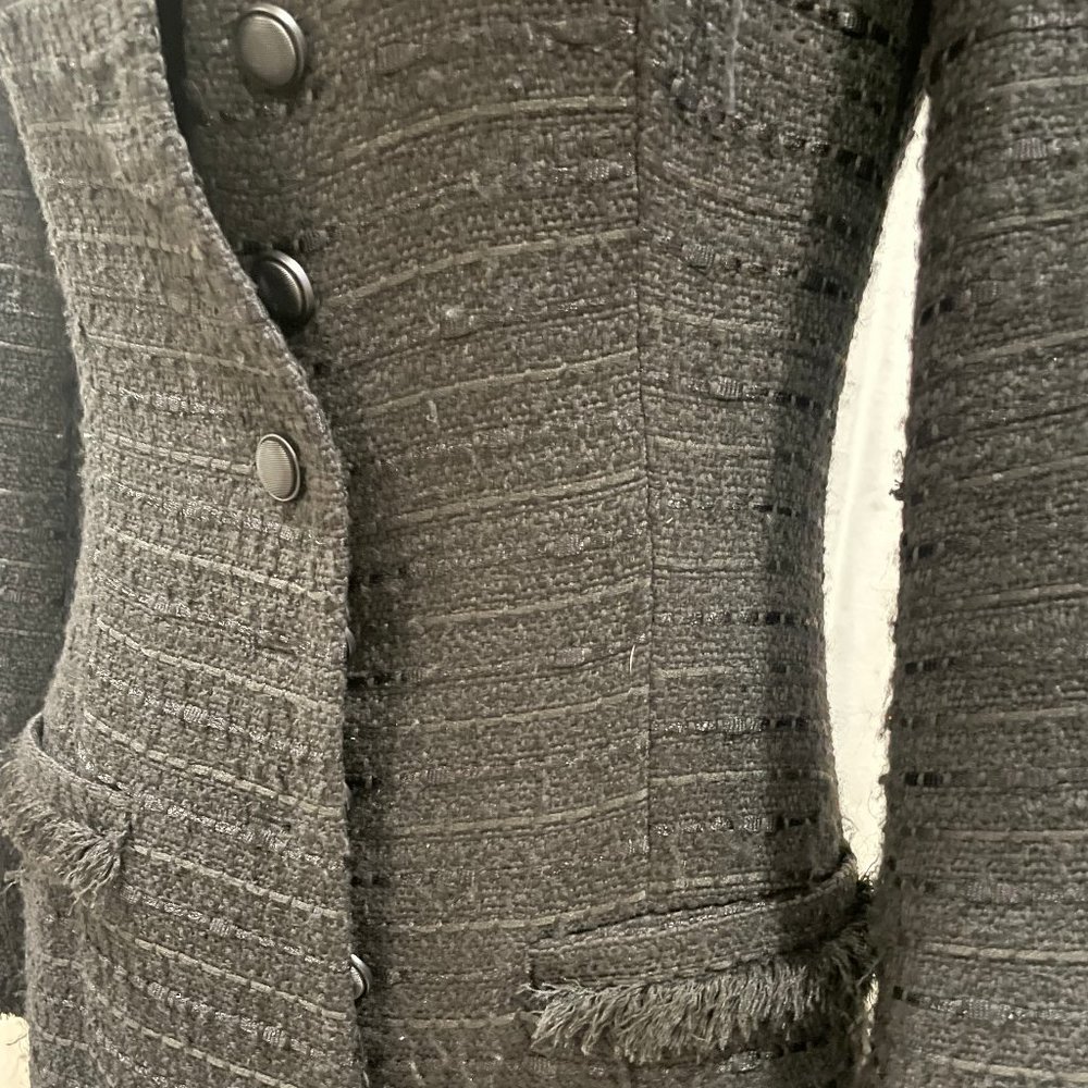 Medi Black Tweed Pea Coat